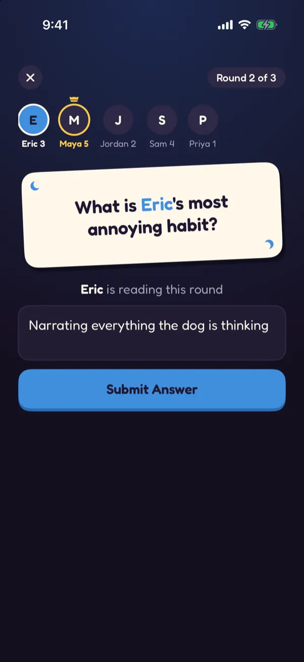 A question about the Reader, with an answer being written